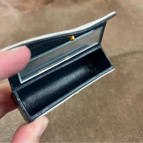 MCM White Embossed Leather Lipstick Holder Case - Picture 3 of 8